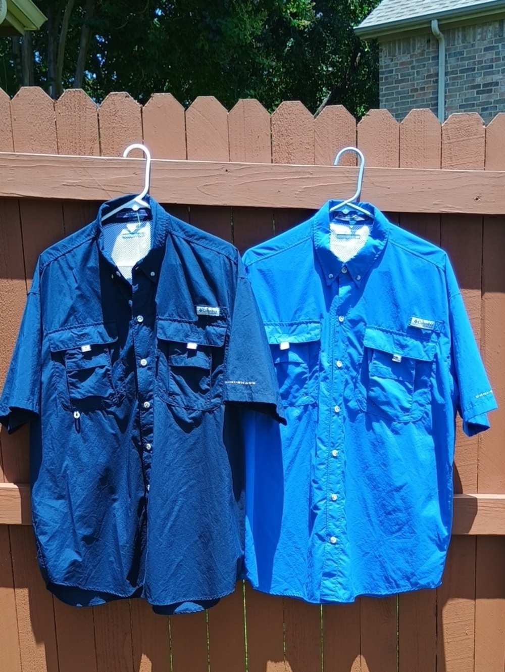 Columbia Bahama Omni-shade Fishing Shirts - Bundle Of 2 Men's Size Large